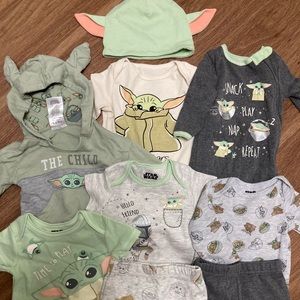 Brand NEW Grogu baby clothes set 0-3 months